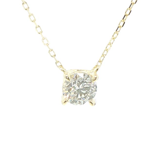1ct Lab Grown Solitaire Necklace in Yellow Vermeil Bryan Jewelry Prattville, AL