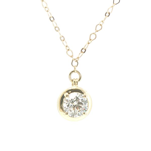 1ct Lab Grown Round Diamond Pendant in 14K Yellow Gold Bryan Jewelry Prattville, AL