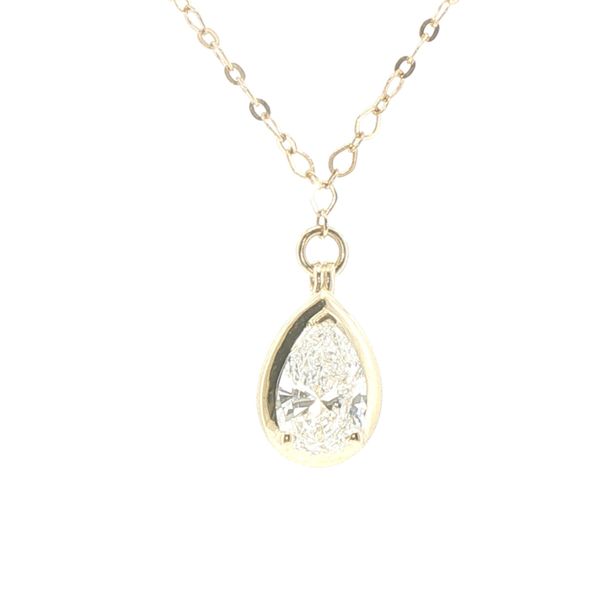 1ct Lab Grown Pear Diamond Pendant in 14K Yellow Gold Bryan Jewelry Prattville, AL