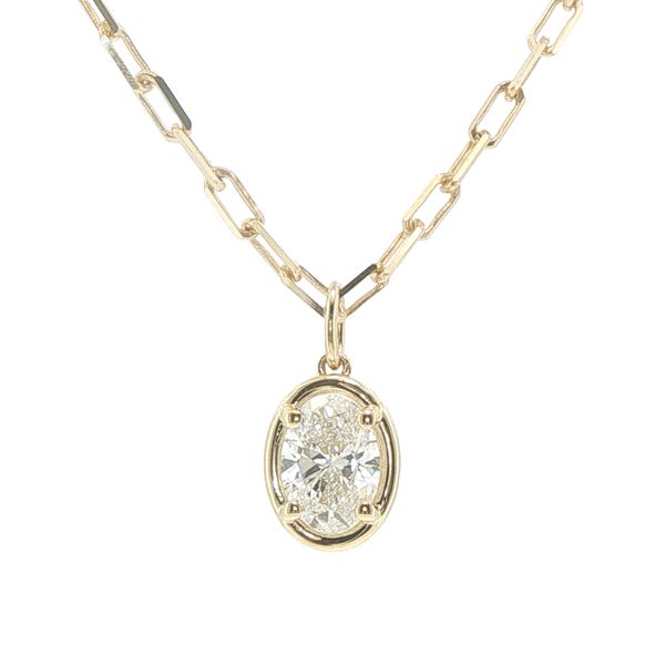 1ct Lab Grown Oval Diamond Pendant in 14K Yellow Gold Bryan Jewelry Prattville, AL