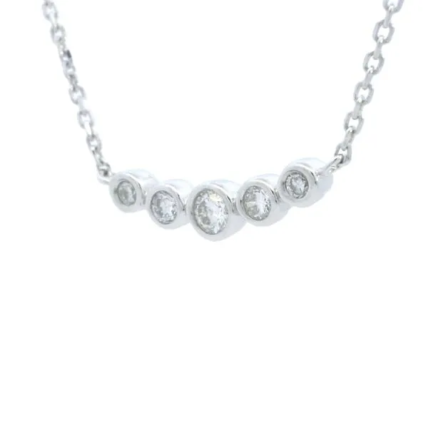 5 Stone Lab Grown Diamond Necklace Image 2 Bryan Jewelry Prattville, AL