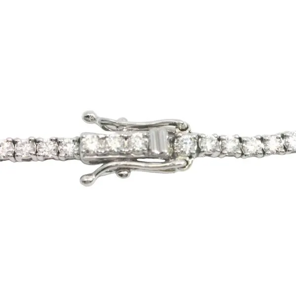 Lab Grown 5ctw Riviera/Tennis Necklace-14kw Image 2 Bryan Jewelry Prattville, AL