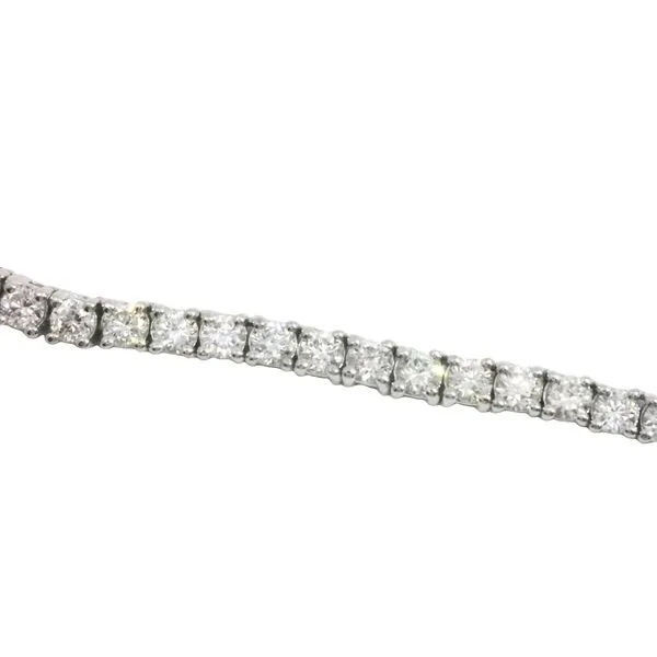Lab Grown 5ctw Riviera/Tennis Necklace-14kw Image 3 Bryan Jewelry Prattville, AL