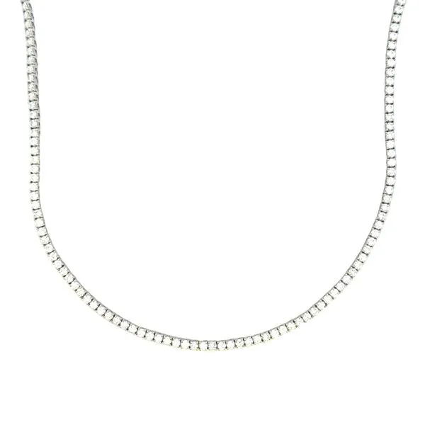 Lab Grown 5ctw Riviera/Tennis Necklace-14kw Bryan Jewelry Prattville, AL