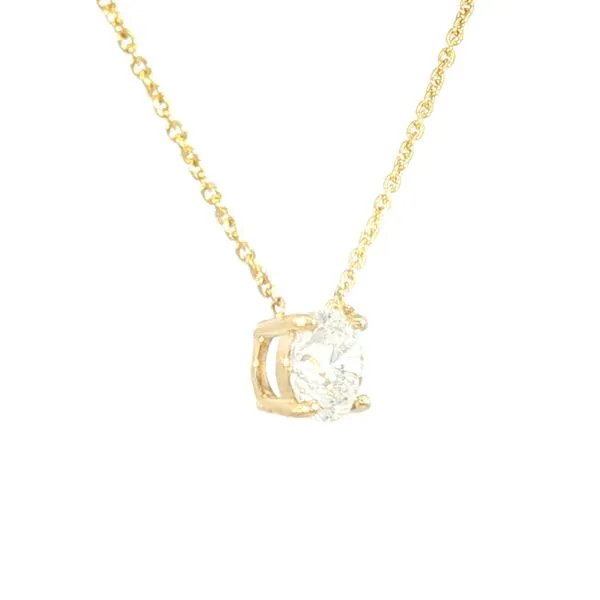 1ct Lab Grown Diamond Solitaire Necklace in 14ky Image 2 Bryan Jewelry Prattville, AL