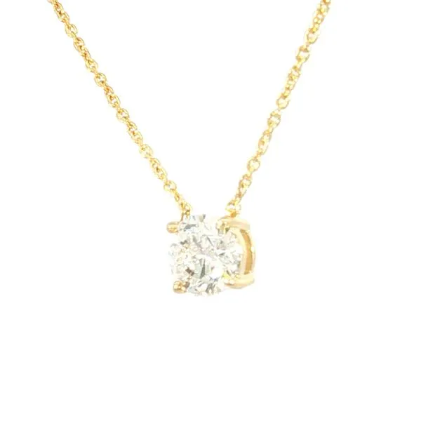 1ct Lab Grown Diamond Solitaire Necklace in 14ky Image 3 Bryan Jewelry Prattville, AL