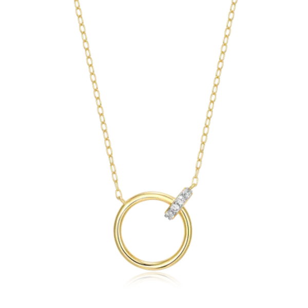 Sleek. Modern. Simply Sparkling Open Circle Necklace Bryan Jewelry Prattville, AL