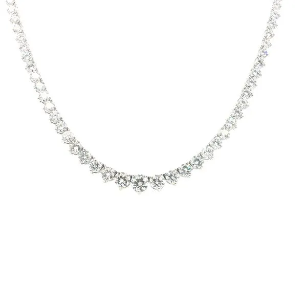 Effortless Brilliance: 10ctw Lab-Grown Diamond Tennis Necklace Image 2 Bryan Jewelry Prattville, AL