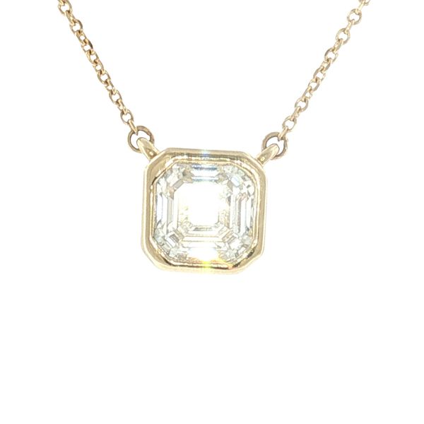 Modern Brilliance: Asscher Cut Diamond Station Necklace Bryan Jewelry Prattville, AL
