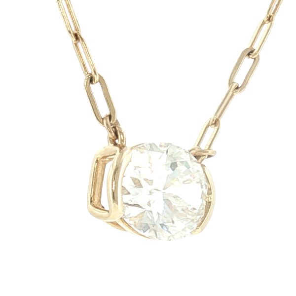 Bold Elegance: East-West Oval Diamond Necklace Image 2 Bryan Jewelry Prattville, AL