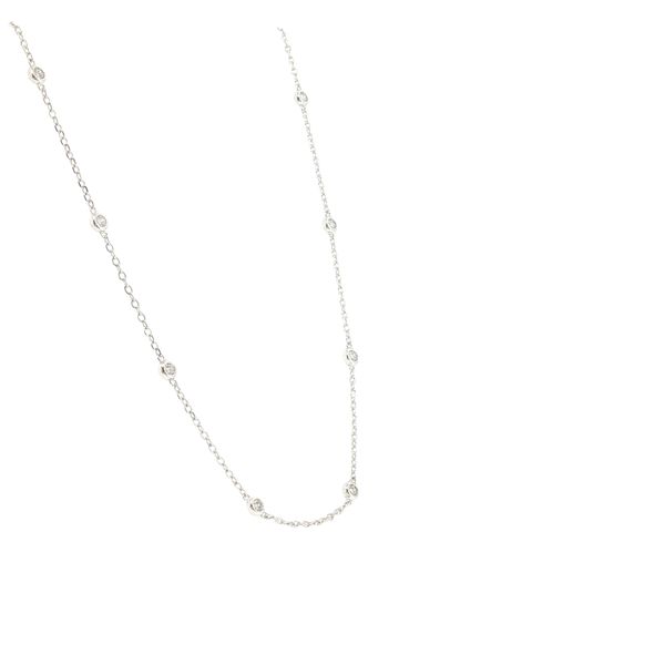 1/2ctw Lab Grown Diamond Station Necklace in Sterling Silver Image 2 Bryan Jewelry Prattville, AL