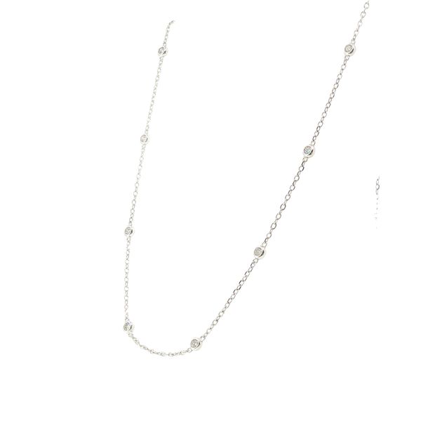 1/2ctw Lab Grown Diamond Station Necklace in Sterling Silver Image 3 Bryan Jewelry Prattville, AL