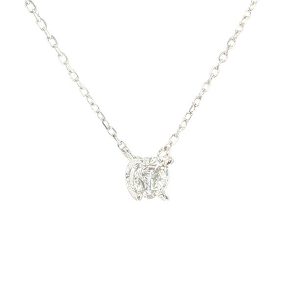 1/2ctw Lab Grown Round Diamond Necklace in Sterling Silver Image 2 Bryan Jewelry Prattville, AL
