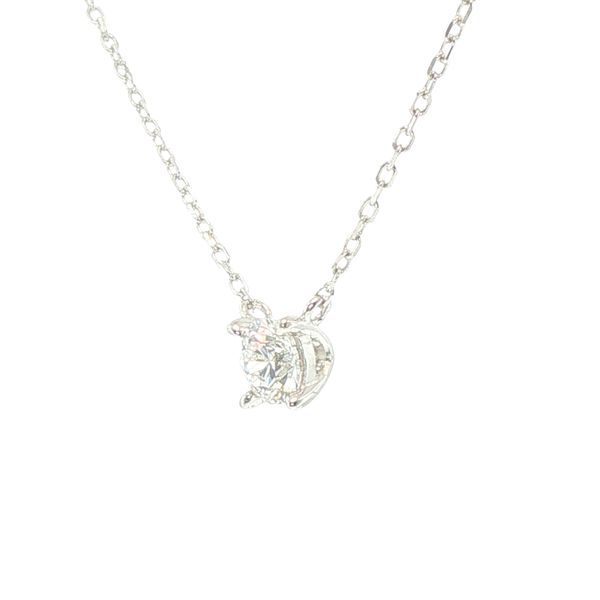 1/2ctw Lab Grown Round Diamond Necklace in Sterling Silver Image 3 Bryan Jewelry Prattville, AL