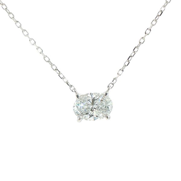 1ct Lab Grown East-West Oval Diamond Necklace in Sterling Silver Bryan Jewelry Prattville, AL