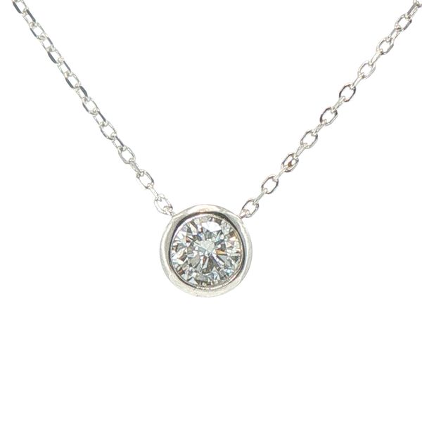 1/2ct Lab Grown Bezel Set Diamond Necklace in Sterling Silver Bryan Jewelry Prattville, AL