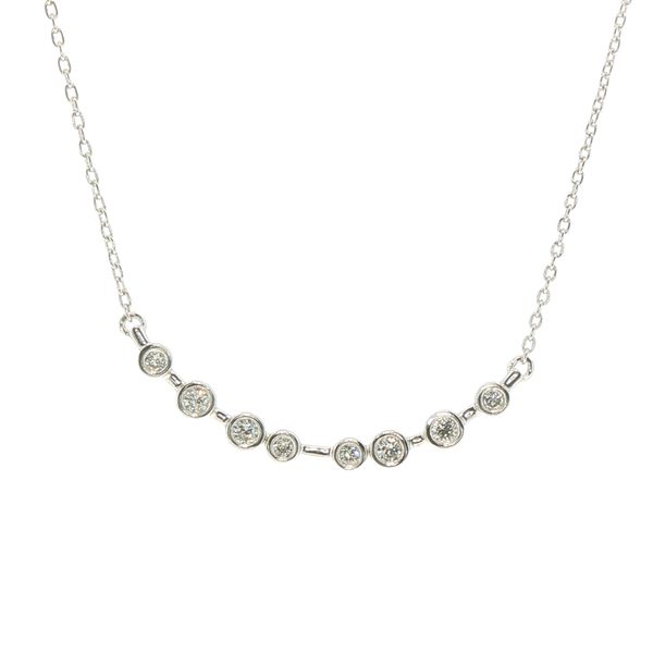 1/4ctw Lab Grown Diamond Curved Bar Necklace in Sterling Silver Bryan Jewelry Prattville, AL