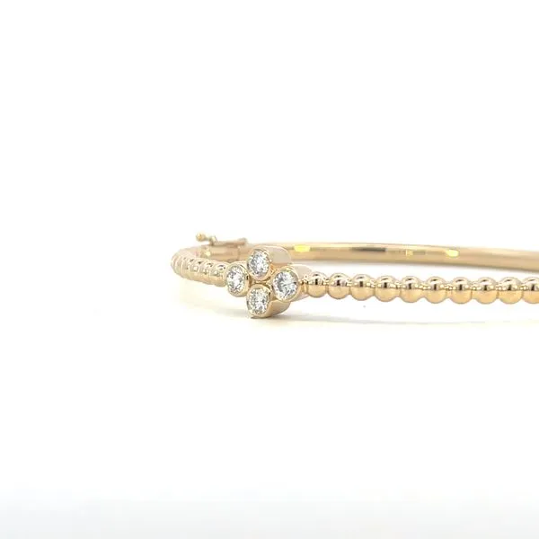 14ky Bangle with .48ctw of lab grown diamonds-14.4 grams figure eight safety Image 3 Bryan Jewelry Prattville, AL