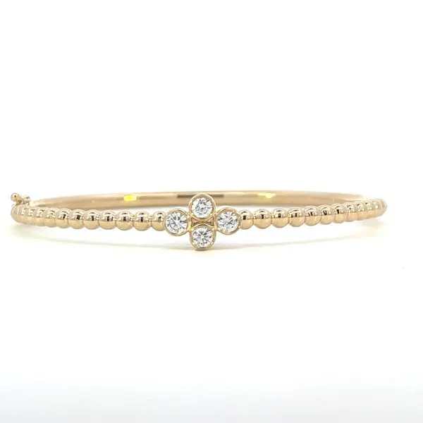 14ky Bangle with .48ctw of lab grown diamonds-14.4 grams figure eight safety Bryan Jewelry Prattville, AL