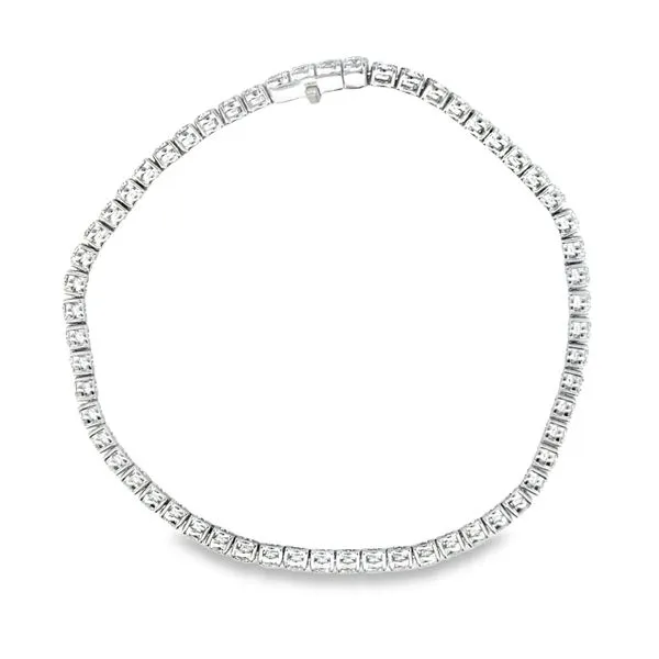Lab Grown 5.2ctw Diamond Tennis Bracelet in 14kw Image 3 Bryan Jewelry Prattville, AL