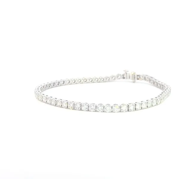 Lab Grown 5.2ctw Diamond Tennis Bracelet in 14kw Image 5 Bryan Jewelry Prattville, AL