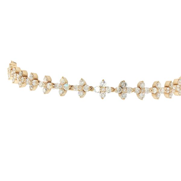 3ctw Lab Grown Diamond Petal Bracelet in 14K Yellow Gold Image 3 Bryan Jewelry Prattville, AL