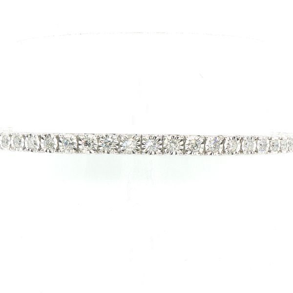 Sterling Silver Lab-Grown 1ctw Size Diamond Bangle Bracelet Bryan Jewelry Prattville, AL