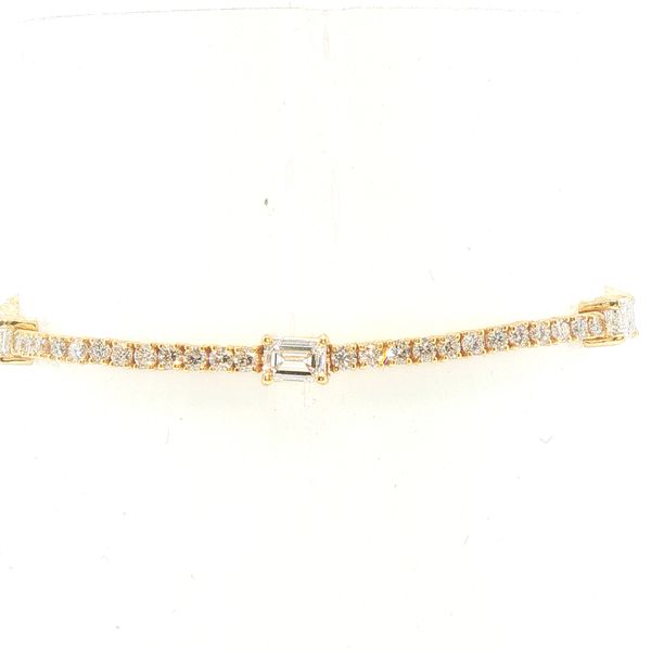3.80ctw Lab Grown Mixed Cut Diamond Bracelet in 14K Yellow Gold Bryan Jewelry Prattville, AL