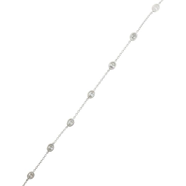 1ctw Lab Grown Oval Diamond Station Bracelet in Sterling Silver Image 4 Bryan Jewelry Prattville, AL