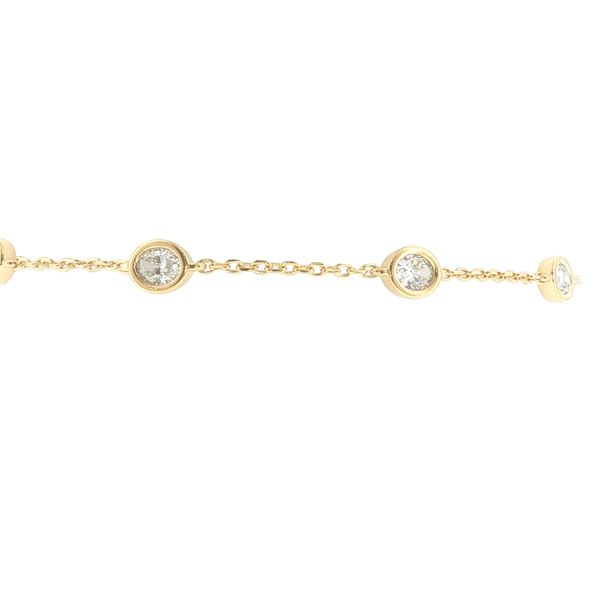 1ctw Lab Grown Oval Diamond Station Bracelet in Yellow-Plated Sterling Silver Image 3 Bryan Jewelry Prattville, AL