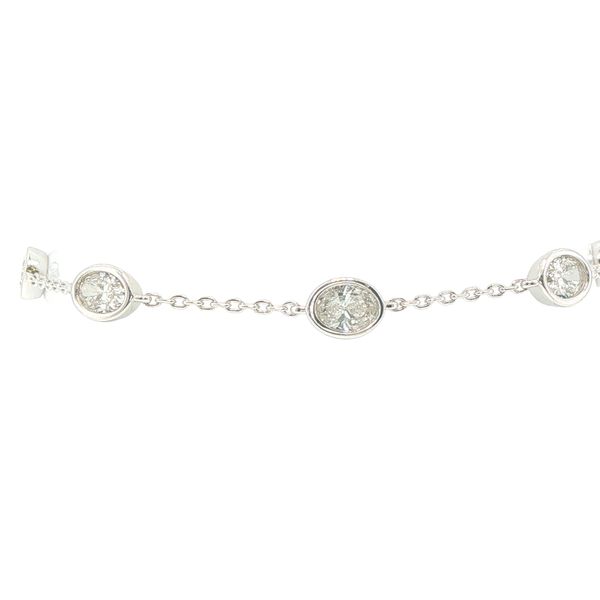 2ctw Lab Grown Oval Diamond Station Bracelet in Sterling Silver Image 4 Bryan Jewelry Prattville, AL