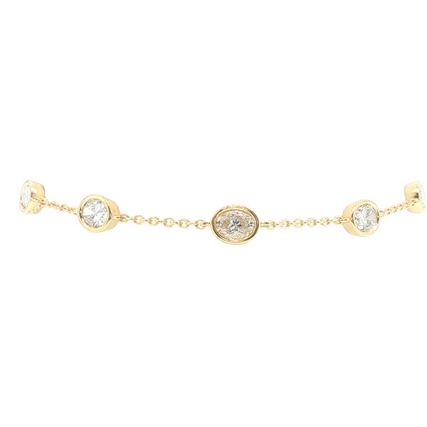 2ctw Lab Grown Oval Diamond Station Bracelet in Yellow Plated Sterling Silver Bryan Jewelry Prattville, AL