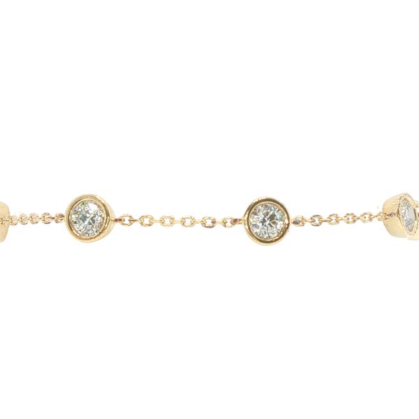 2ctw Lab Grown Round Diamond Station Bracelet in Yellow Plated Sterling Silver Image 2 Bryan Jewelry Prattville, AL