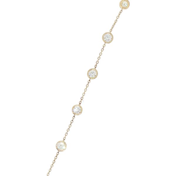 2ctw Lab Grown Round Diamond Station Bracelet in Yellow Plated Sterling Silver Image 3 Bryan Jewelry Prattville, AL
