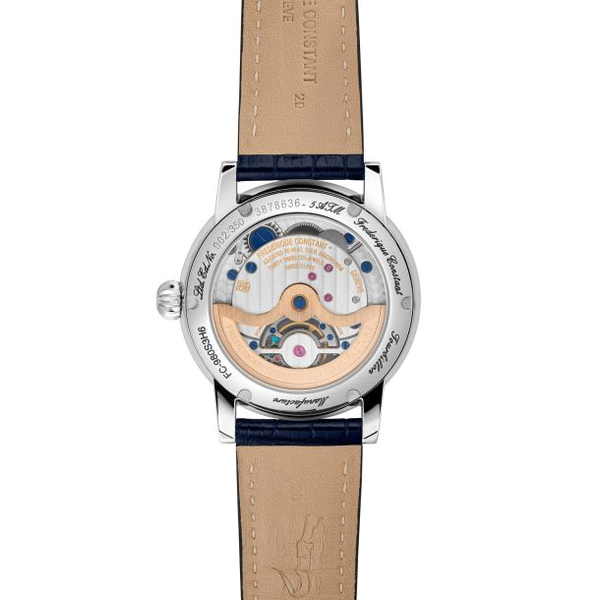 Frederique Constant Classic Tourbillon Manufacture Silver Dial Blue Leather Strap Watch 39mm Image 3 Carats Mcallen, TX