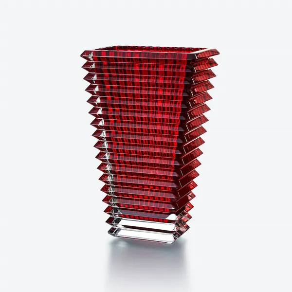 Baccarat Eye Vase (NOOS) Large Rectangular Red Carats Mcallen, TX