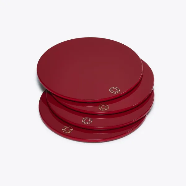 Baccarat Octogone Coaster x4 Red Diversification Carats Mcallen, TX