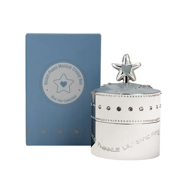Wal Baby Blue Star Trinket Music Box Image 3 Carats Mcallen, TX