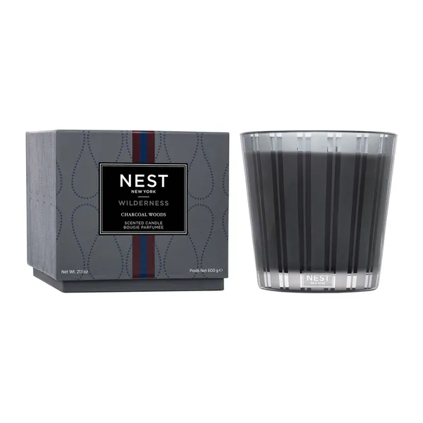 Nest Charcoal Woods 3-Wick Candle Carats Mcallen, TX