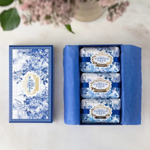 Portus Cales Gold&Blue 3x150g Soap set Image 2 Carats Mcallen, TX