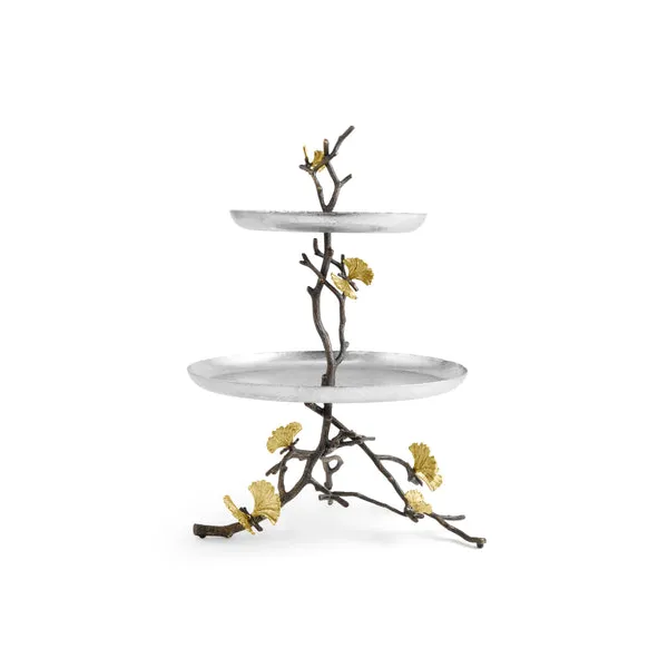 Michael Aram Butterfly Ginkgo 2 Tier Etagere Carats Mcallen, TX