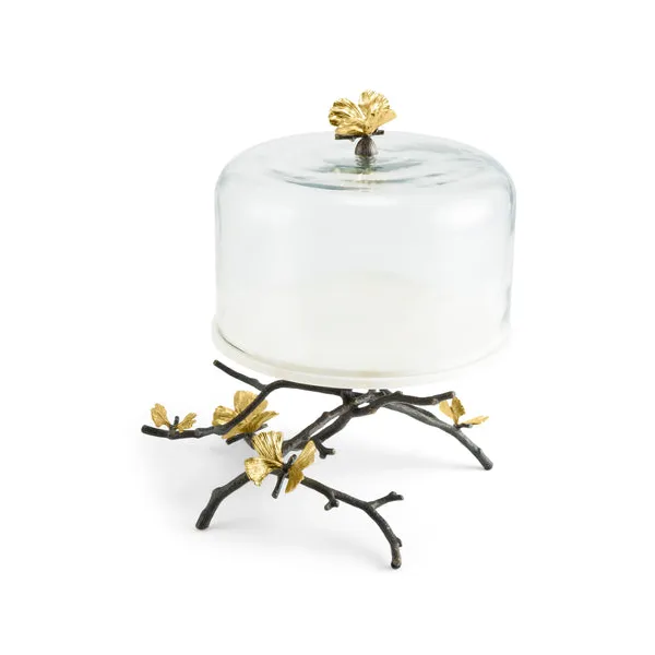 Michael Aram Butterfly Ginkgo Cake Stand with Dome Carats Mcallen, TX