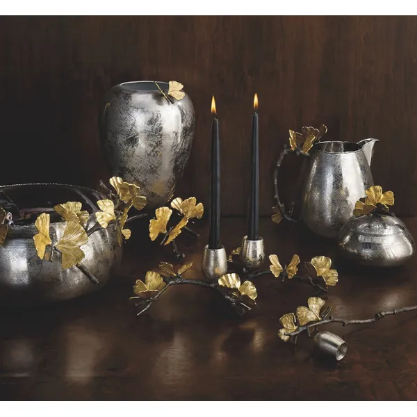 Michael Aram Butterfly Ginkgo Low Candleholders Image 2 Carats Mcallen, TX