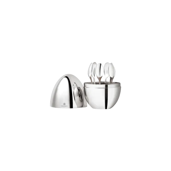CHRISTOFLE MOOD COFFEE Silver-Plated 6-Piece Espresso Spoon Set Carats Mcallen, TX