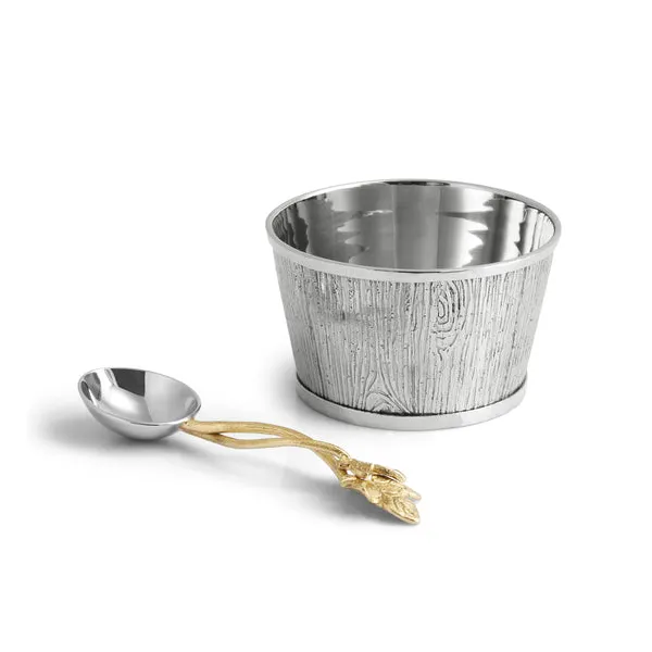 Michael Aram Ivy & Oak Nut Dish W/Spoon Carats Mcallen, TX
