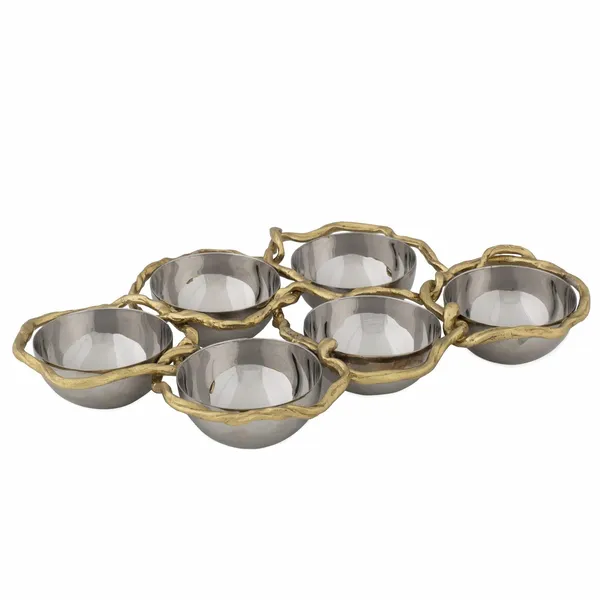 Michael Aram Wisteria Gold 6-Compartment Plate Carats Mcallen, TX