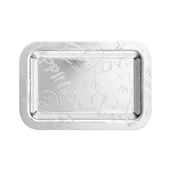 CHRISTOFLE GRAFFITI Silver-Plated Rectangular Tray - 4 x 6 in Image 2 Carats Mcallen, TX