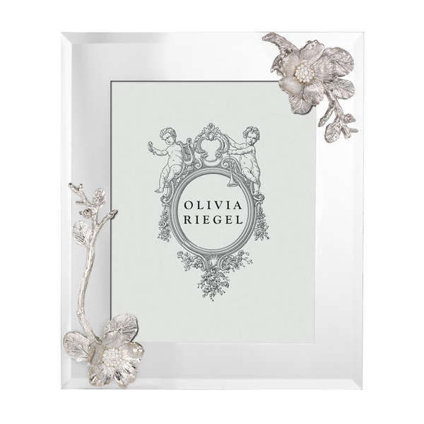 OLIVIA RIEGEL Silver Botanica 8"x10" Frame Home Decor Carats Mcallen, TX