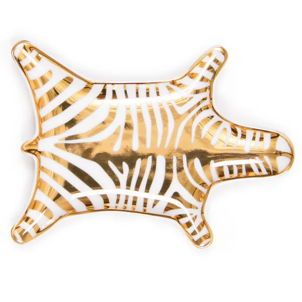 Jonathan Adler ZEBRA STACKING DISH GOLD Carats Mcallen, TX