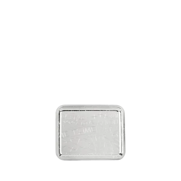 CHRISTOFLE GRAFFITI Silver-Plated Rectangular Tray - 8 x 6 in Image 3 Carats Mcallen, TX